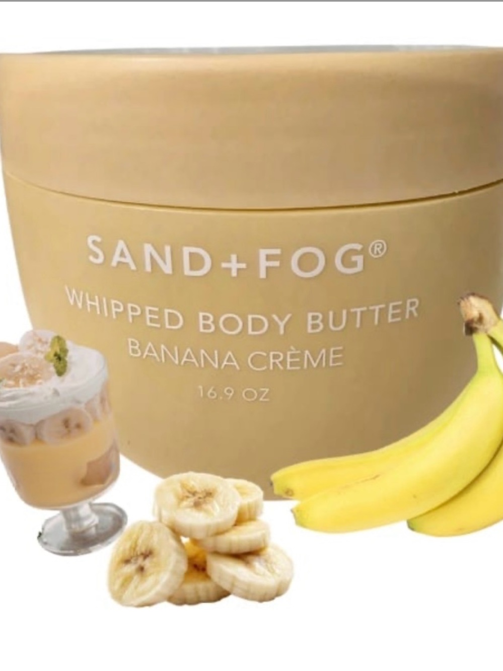NEW Sand + Fog Banana Crème Whipped Body Butter - Cream fruity scented lotion